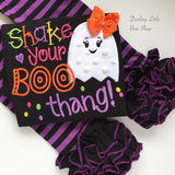 Shake Your Boo Thang girls Halloween bodysuit or shirt - Darling Little Bow Shop