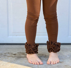 Brown Ruffle Leggings - Chocolate Icings Ruffle Leggings