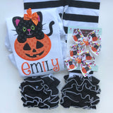 Scaredy Cat Halloween Shirt for girls - Darling Little Bow Shop