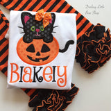 Scaredy Cat Halloween Shirt for girls - Darling Little Bow Shop