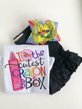 Girls School Shirt - Cutest Crayon in the Box - Darling Little Bow Shop