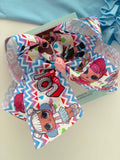 Doll hairbow - large 7" bow - Darling Little Bow Shop