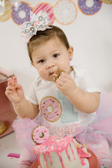 Donut 1st Birthday Tutu Outfit - Baby Girl Donut Birthday Outfit - Made in USA