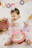 Donut 1st Birthday Tutu Outfit - Baby Girl Donut Birthday Outfit - Made in USA - Darling Little Bow Shop