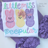 Little Miss Peepular shirt or bodysuit for girls - Easter Peep shirt - Darling Little Bow Shop
