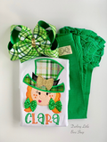 Plaid Hairbow in green and gold - Darling Little Bow Shop