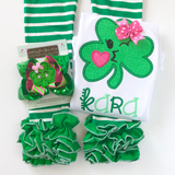 Smiling Shamrock Hairbow - Darling Little Bow Shop