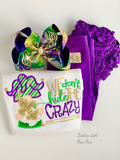 Mardi Gras shirt or bodysuit for girls - We don't hide the crazy gnome shirt - Darling Little Bow Shop