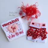 My 1st Valentine's Day bodysuit for baby girls - Darling Little Bow Shop