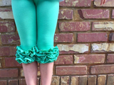 Mint Ruffle Icing Capris - Darling Little Bow Shop