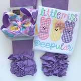 Little Miss Peepular shirt or bodysuit for girls - Easter Peep shirt - Darling Little Bow Shop