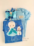 Elsa or Anna hairbow - Darling Little Bow Shop
