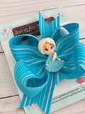 Elsa or Anna hairbow - Darling Little Bow Shop