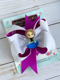 Elsa or Anna hairbow - Darling Little Bow Shop