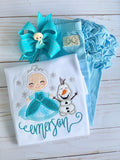 Elsa or Anna hairbow - Darling Little Bow Shop