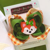 Fox hairbow - Darling Little Bow Shop