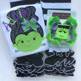 Frankenstein Bow, Monster Mash bow - Darling Little Bow Shop