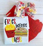 Fries before Guys hairbow choose 4-5" or 7" - Darling Little Bow Shop