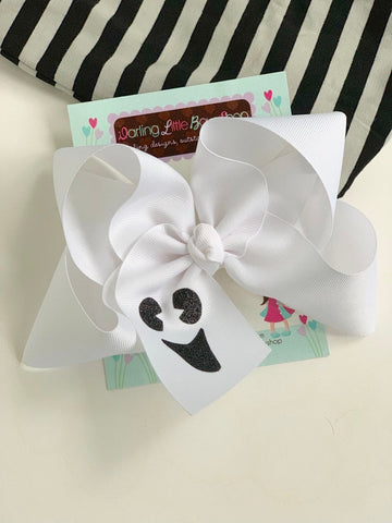 Ghost Face HairBow - Darling Little Bow Shop