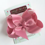 Mauve Bow, Mauve Hairbow -- choose 3" 4" 5" or 6" bow -- AMAZING quality handmade in Tennessee -- perfect match for Matilda Jane - Darling Little Bow Shop