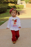 Cranberry Ruffle Leggings - Cranberry Red Ruffle Leggings - Darling Little Bow Shop