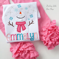 Snowman Bodysuit OR Shirt for Girls -- Winter Wonderland