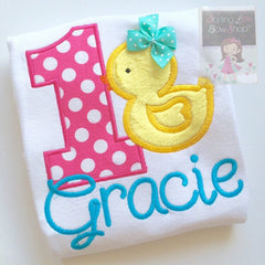 Rubber Duck First Birthday Bodysuit or shirt
