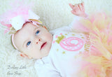 6 Months of FABULOUS pink and gold tutu outfit - Darling Little Bow Shop