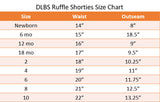 Coral Ruffle Shorties, Coral Knit Ruffle Shorts - Darling Little Bow Shop