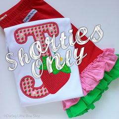 Strawberry Ruffle Shorties, Strawberry Festival Shorties