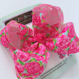 Lilly Pulitzer inspired bows hairbows 6 prints available -- choose 4", double stacked or 7" bows -- AMAZING quality handmade in Tennessee - Darling Little Bow Shop