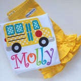 Girls School Bus Shirt - Darling Little Bow Shop