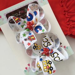 Back to School Pigtail Bows
