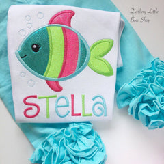 Rainbow Fish shirt, tank top or bodysuit for girls