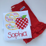 Apple Back to School Shirt Girls -- Apple of My Eye - Darling Little Bow Shop