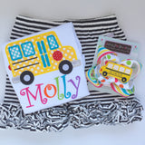 Girls School Bus Shirt - Darling Little Bow Shop