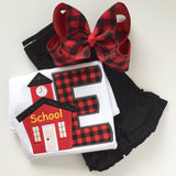 Buffalo Plaid hairbow -- 6" or 4-5" hairbow with optional headband - Darling Little Bow Shop