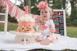 Flamingo Tutu Outfit -- Coral and Gold Flamingo Birthday Outfit - Darling Little Bow Shop