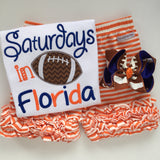 Football bow, football hairbow -- choose your team colors, 4-5" or 6" bow - Darling Little Bow Shop