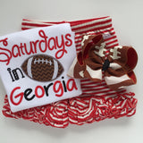 Football bow, football hairbow -- choose your team colors, 4-5" or 6" bow - Darling Little Bow Shop