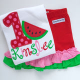 Watermelon birthday shirt, tank top or bodysuit - Darling Little Bow Shop
