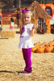 Thanksgiving bodysuit or shirt for girls -- Pretty Plum Turkey - Darling Little Bow Shop