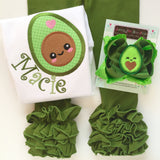 Avocado bodysuit or shirt for girls - Darling Little Bow Shop