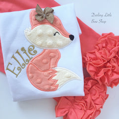 Fox bodysuit or shirt for girls, Woodland Friend