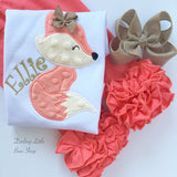 Fox bodysuit or shirt for girls, Woodland Friend - Darling Little Bow Shop