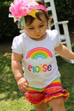 Rainbow Ruffle Shorties sizes 6m to girls 12 - Darling Little Bow Shop
