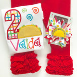 Taco bow, Taco Tuesday Hairbow -- Fiesta hairbow in bright, rainbow colors - Darling Little Bow Shop
