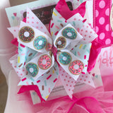 Donut Birthday Tutu Outfit, Donut Grow Up in pink and hot pink - Darling Little Bow Shop