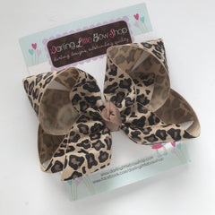 Leopard Bow, Cheetah Print Hairbow