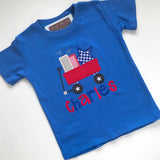 Fireworks Wagon shirt or bodysuit for boys for 4th of July - Darling Little Bow Shop